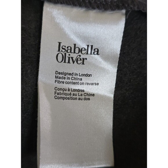 Isabella Oliver Maternity Belted Wrap Coat Size Small Gray Wool Blend Jacket - Picture 9 of 11